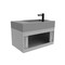Castello Usa Amazon 30-inch Gray Left Vanity Set with Gray Top and Black Handles CB-MC-30G-BL-2056L-GR - alternate 7